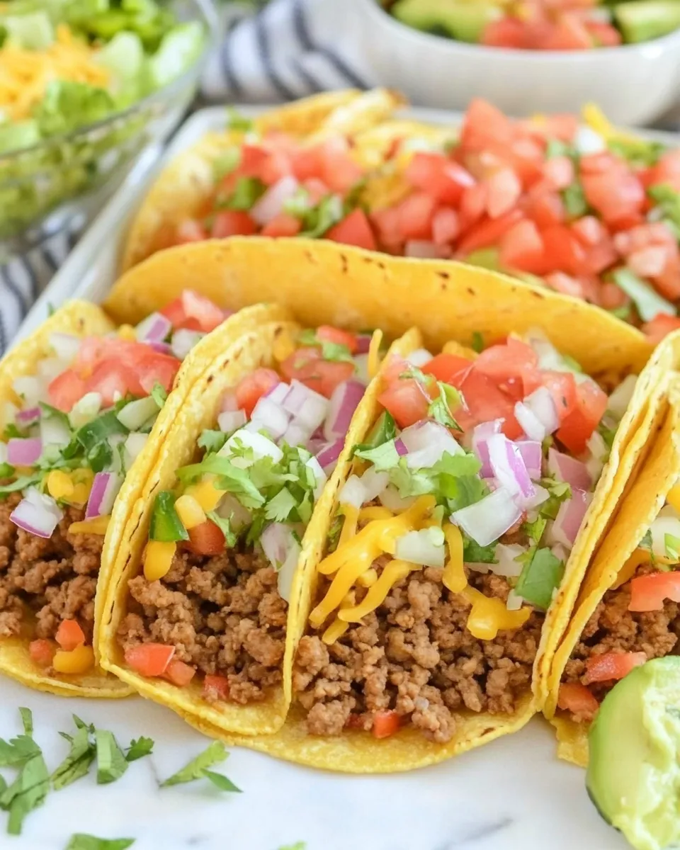 Delicious Baked Crispy Ground Beef Tacos dish photo