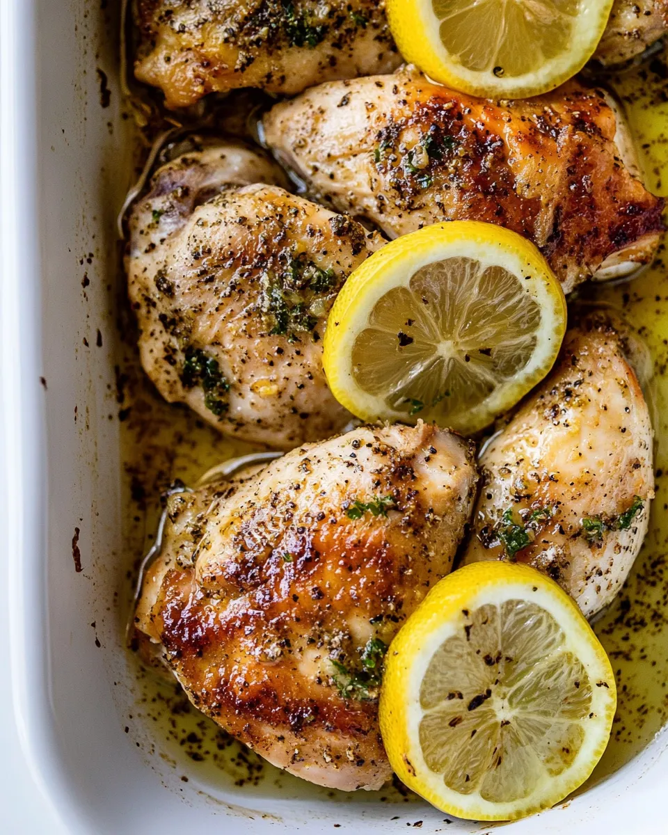 Classic Baked Lemon Pepper Chicken Recipe image