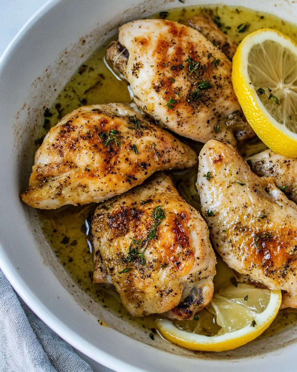 Easy Baked Lemon Pepper Chicken Recipe shot