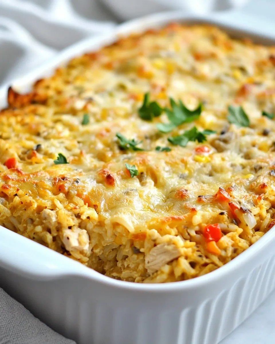 Delicious Baked Mexican Chicken and Rice Casserole image
