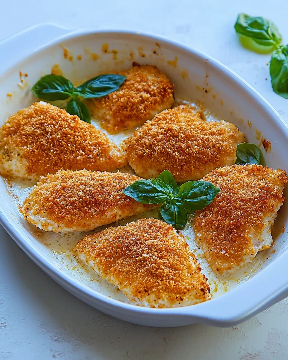 Classic Baked Parmesan Caesar Chicken recipe photo
