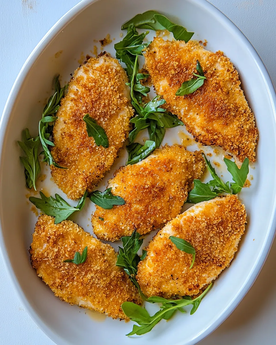 Healthy Baked Parmesan Caesar Chicken shot