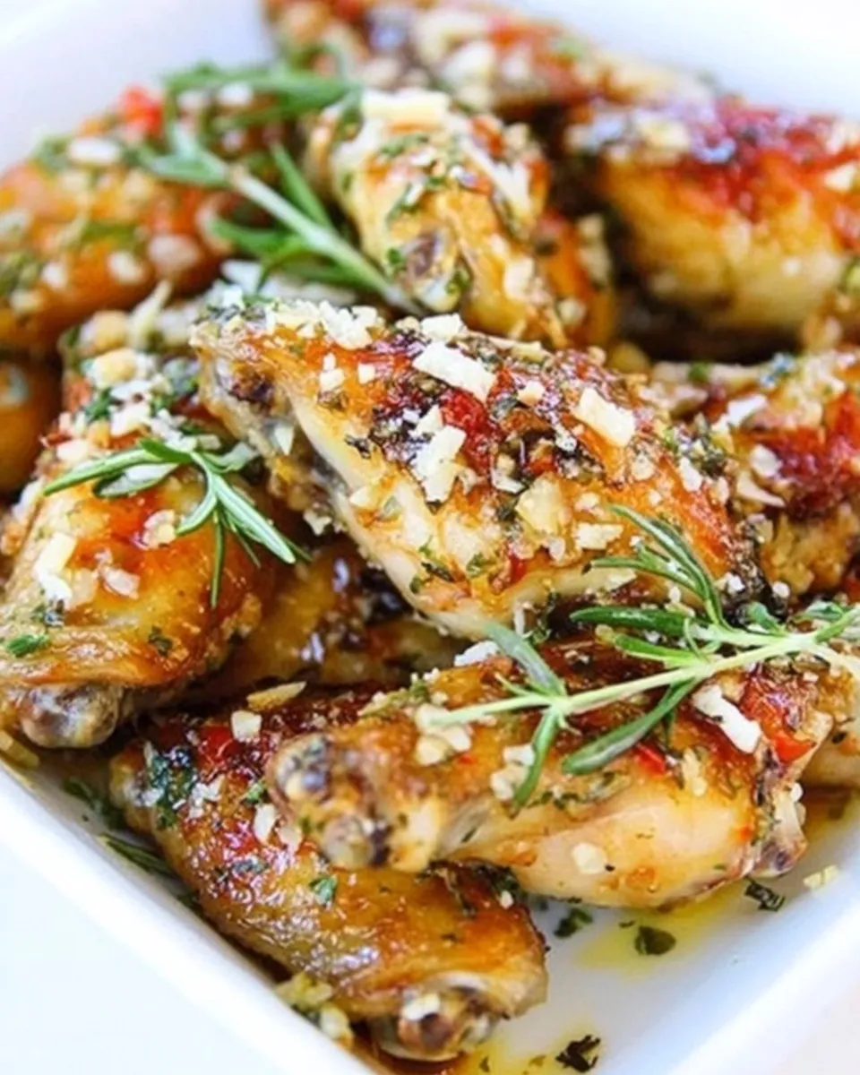 Classic Baked Parmesan Garlic Chicken Wings recipe photo