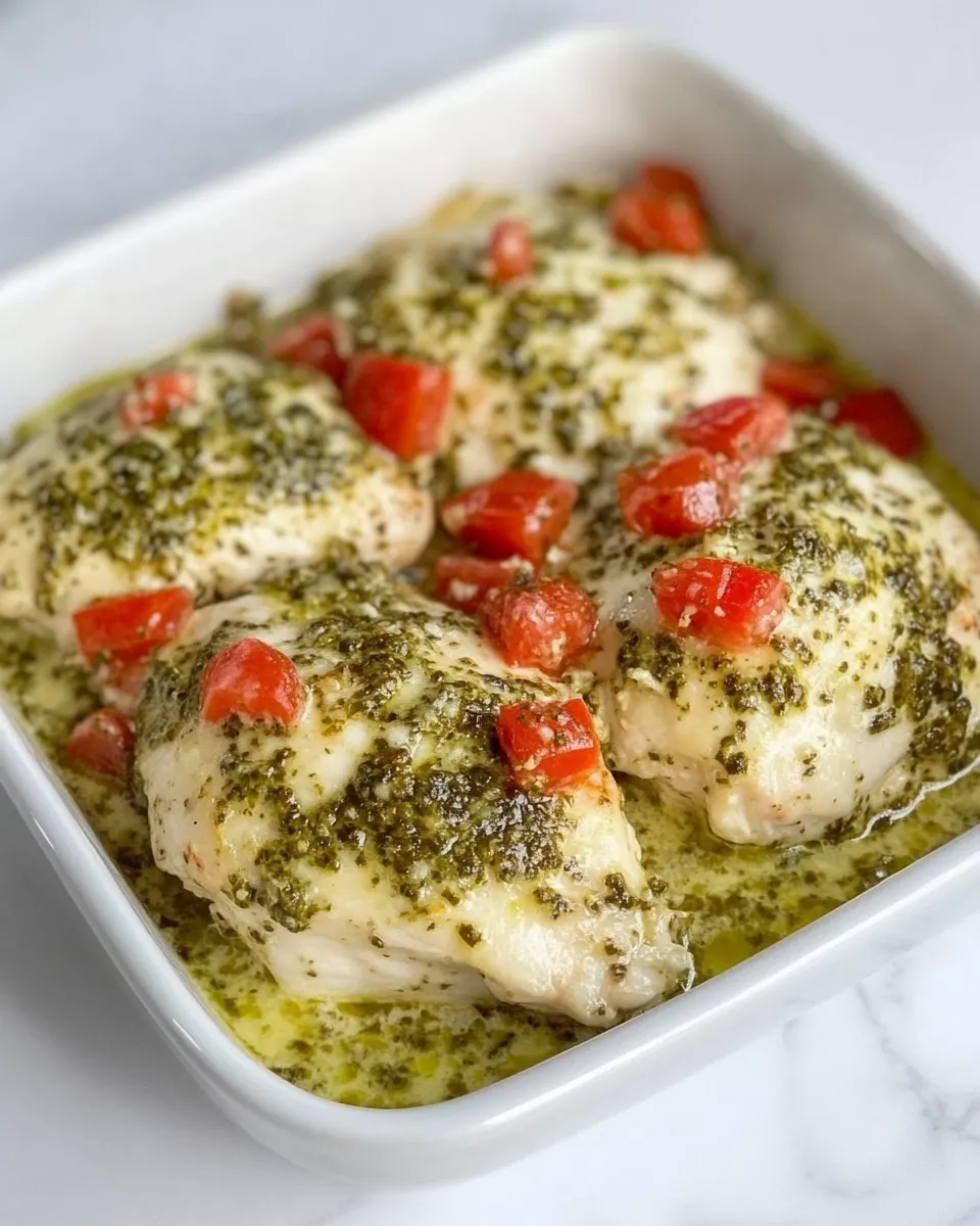 Easy Baked Pesto Chicken recipe photo