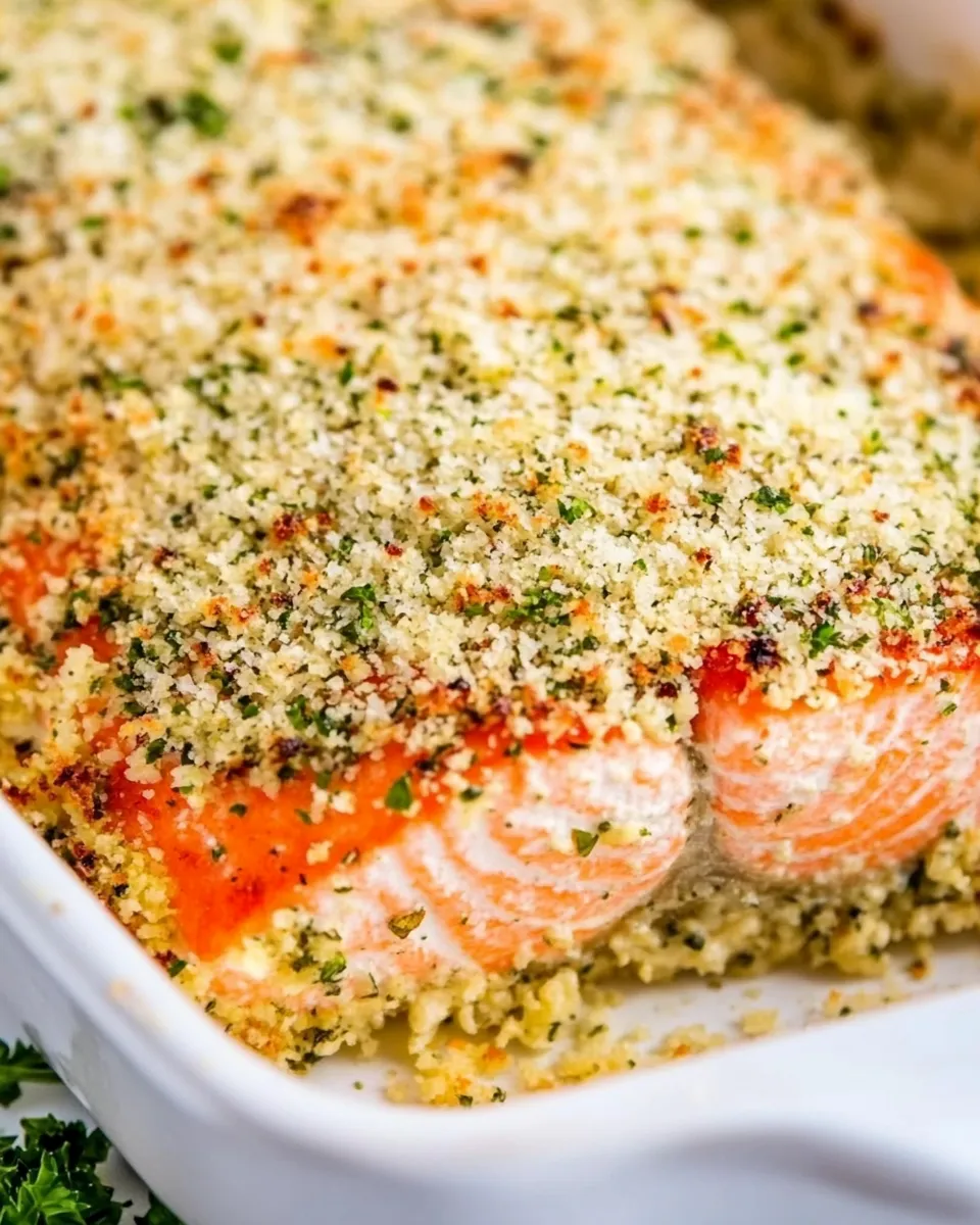 Delicious Baked Salmon with Parmesan Herb Crust picture