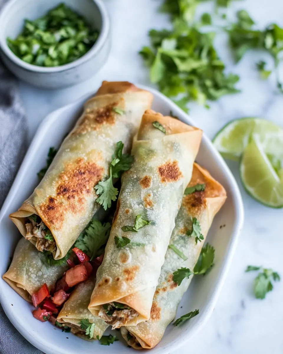 Classic Baked Southwestern Chicken Egg Rolls dish photo