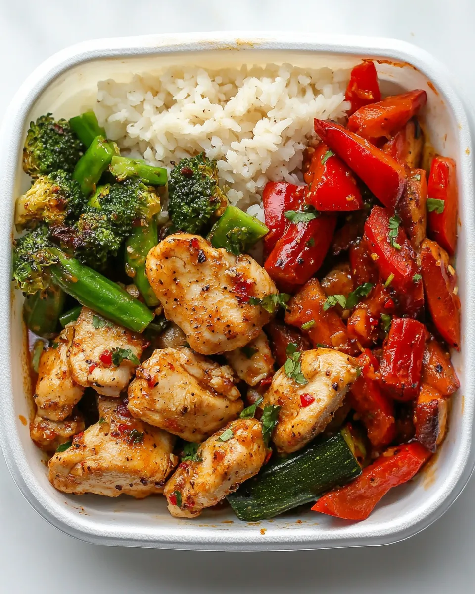Delicious Baked Sweet Chili Chicken & Veggies image