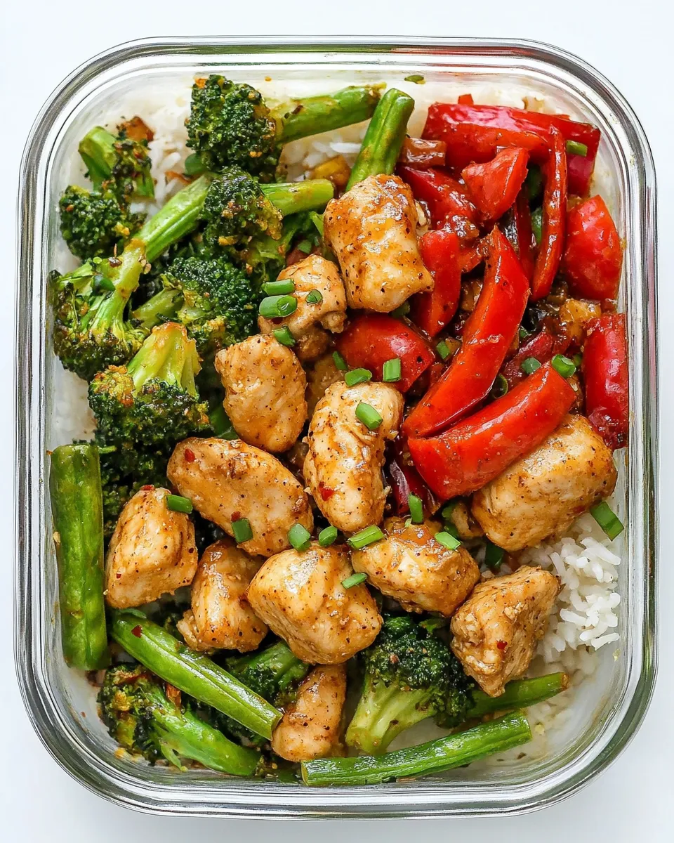 Healthy Baked Sweet Chili Chicken & Veggies shot