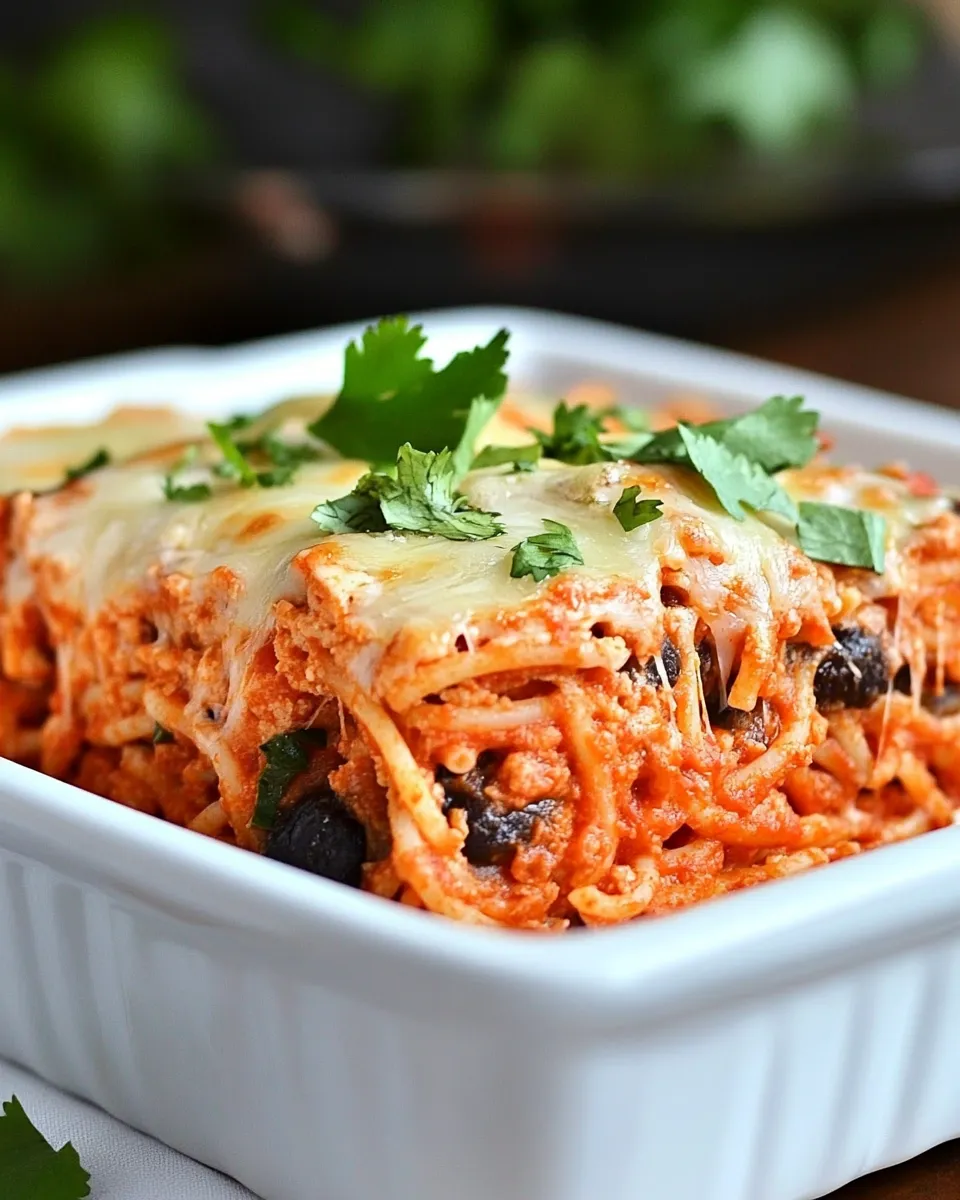 Delicious Baked Tex-Mex Spaghetti image