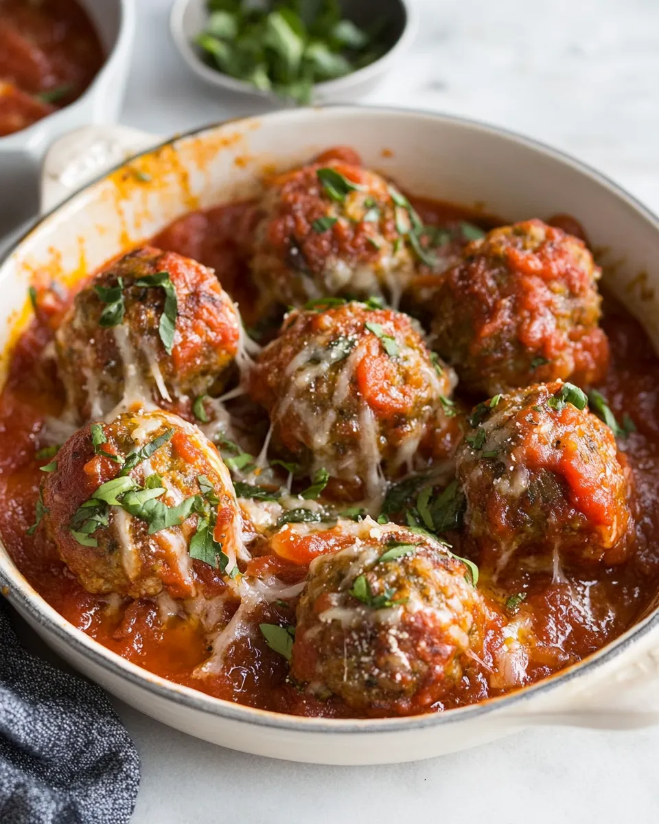 Easy Baked Turkey Meatballs (Healthy) food shot