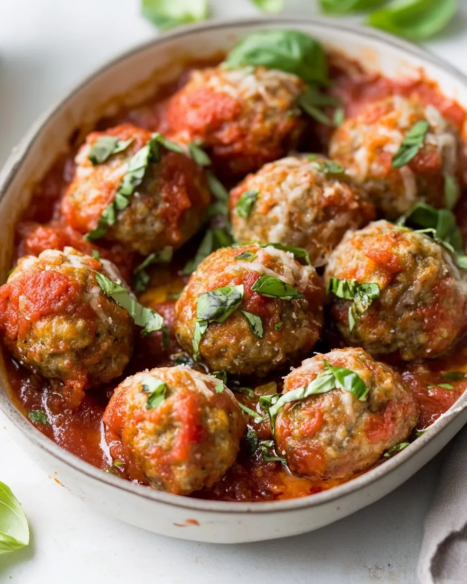 Delicious Baked Turkey Meatballs (Healthy) plate image
