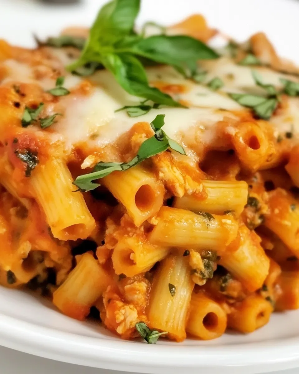 Delicious Baked Ziti with Chicken shot