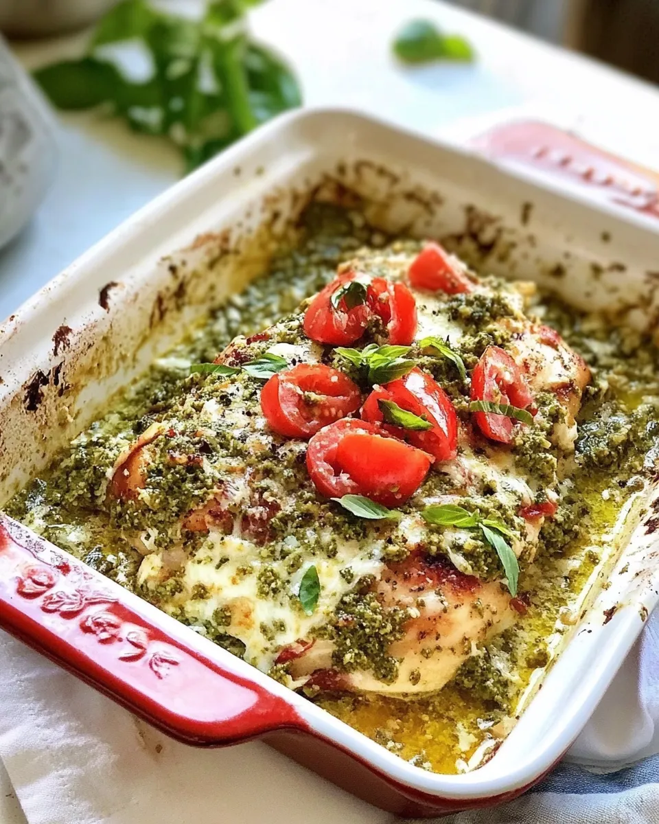Delicious Basil Pesto Chicken shot