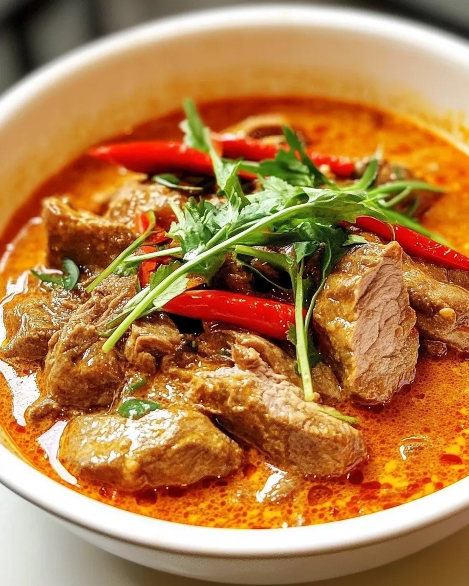 Classic Beef Panang Curry dish photo