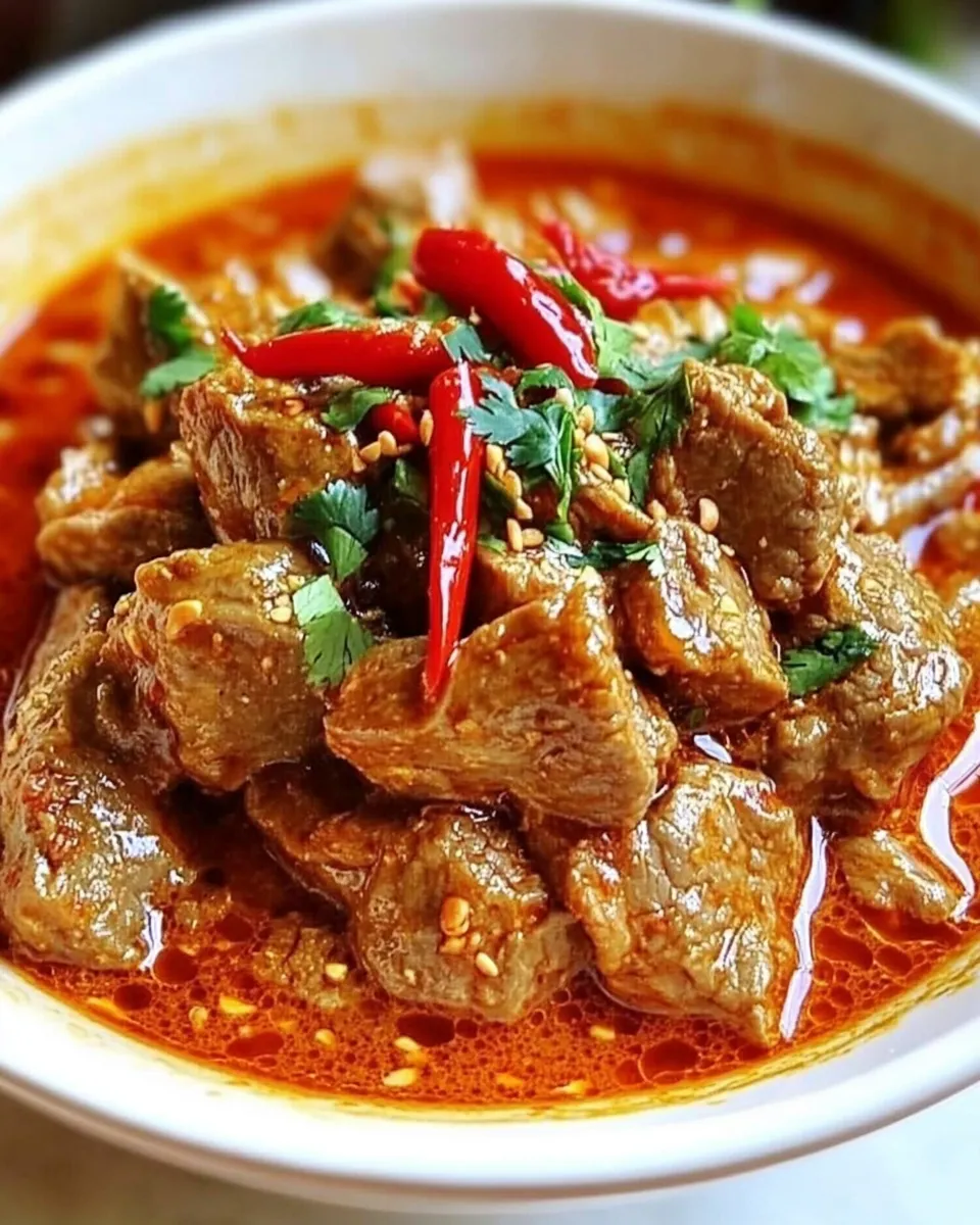 Easy Beef Panang Curry food shot
