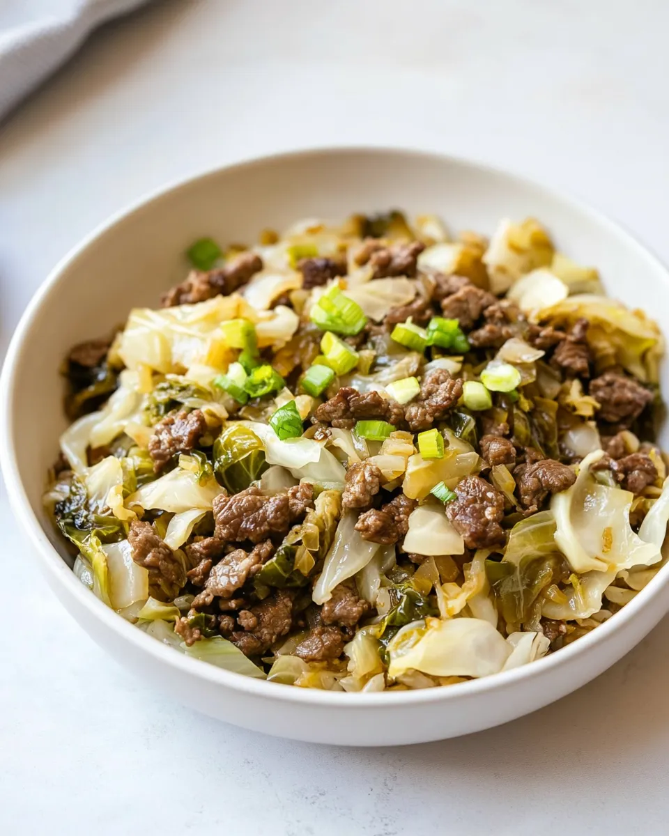Classic Beef and Cabbage Stir Fry dish photo