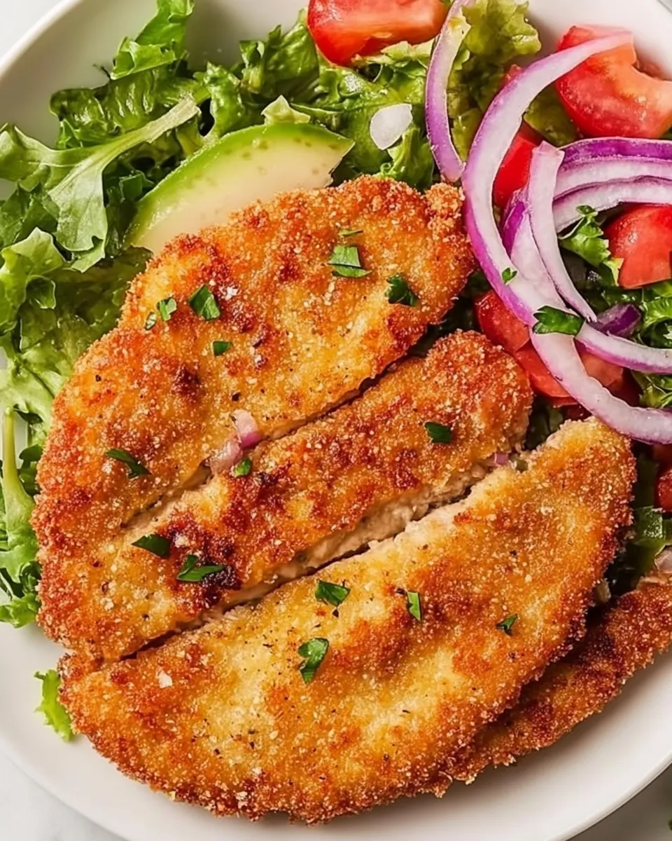 Delicious Best Beef Milanesa food shot
