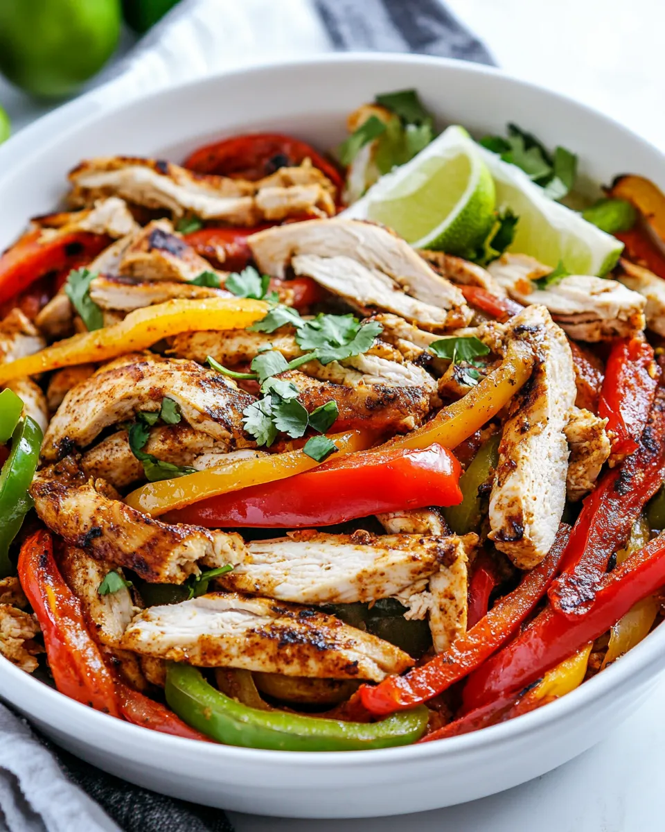 Easy Best Chicken Fajitas food shot