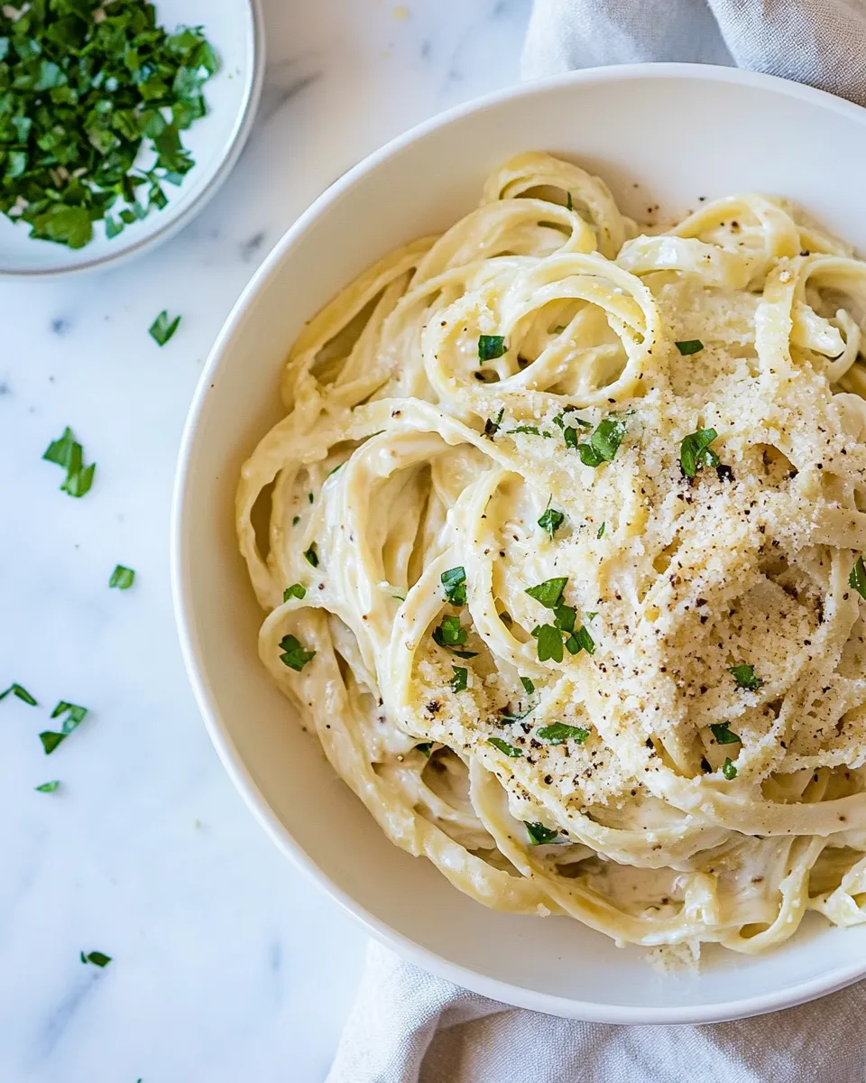 Easy Best Ever Fettuccine Alfredo shot