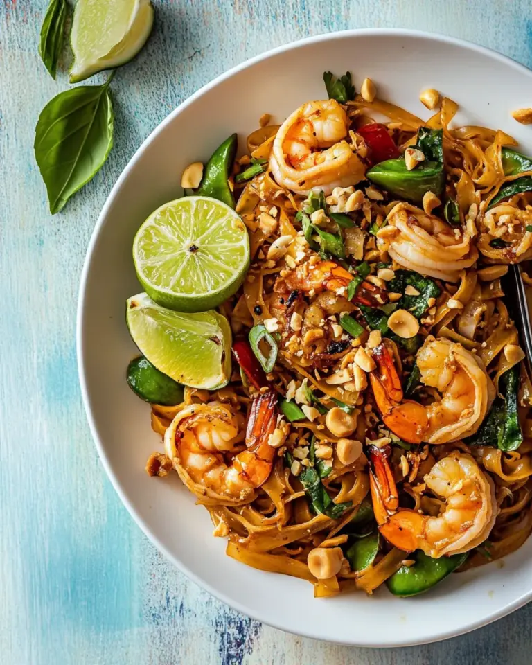 Homemade Better Than Takeout Garlic Butter Shrimp Pad Thai. recipe photo