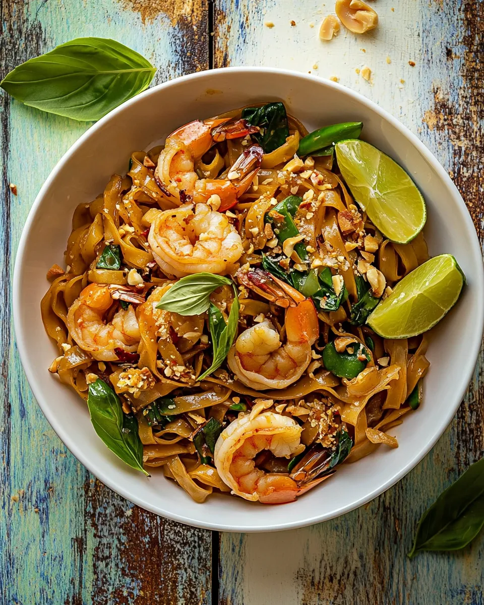 Delicious Better Than Takeout Garlic Butter Shrimp Pad Thai. picture