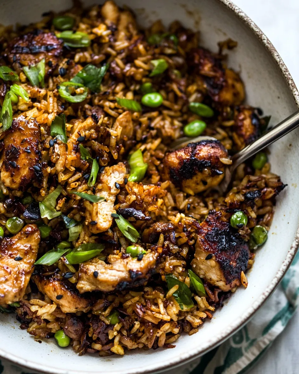 Delicious Better Than Takeout Sesame Ginger Chicken Fried Rice. image