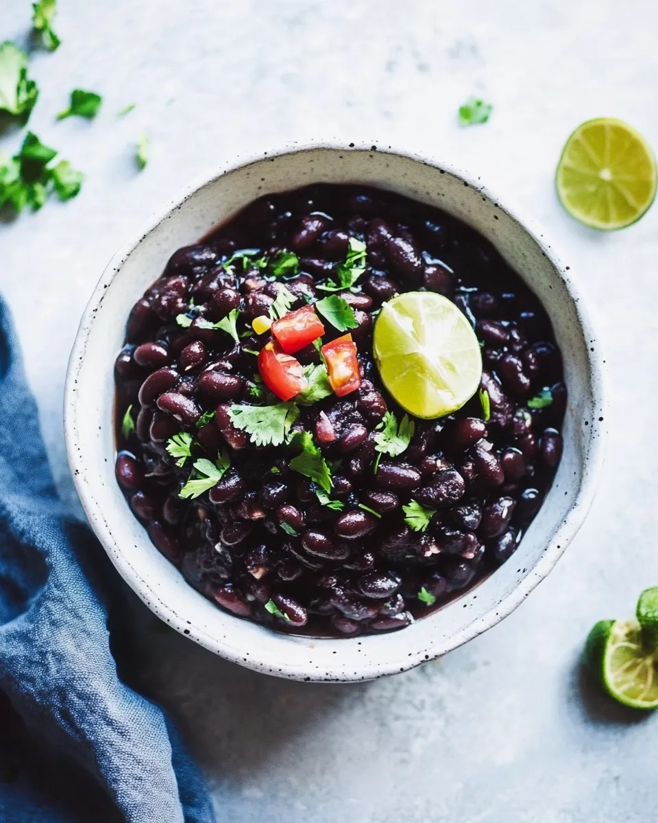 Delicious Black Beans Recipe (Instant Pot or Slow Cooker) food shot