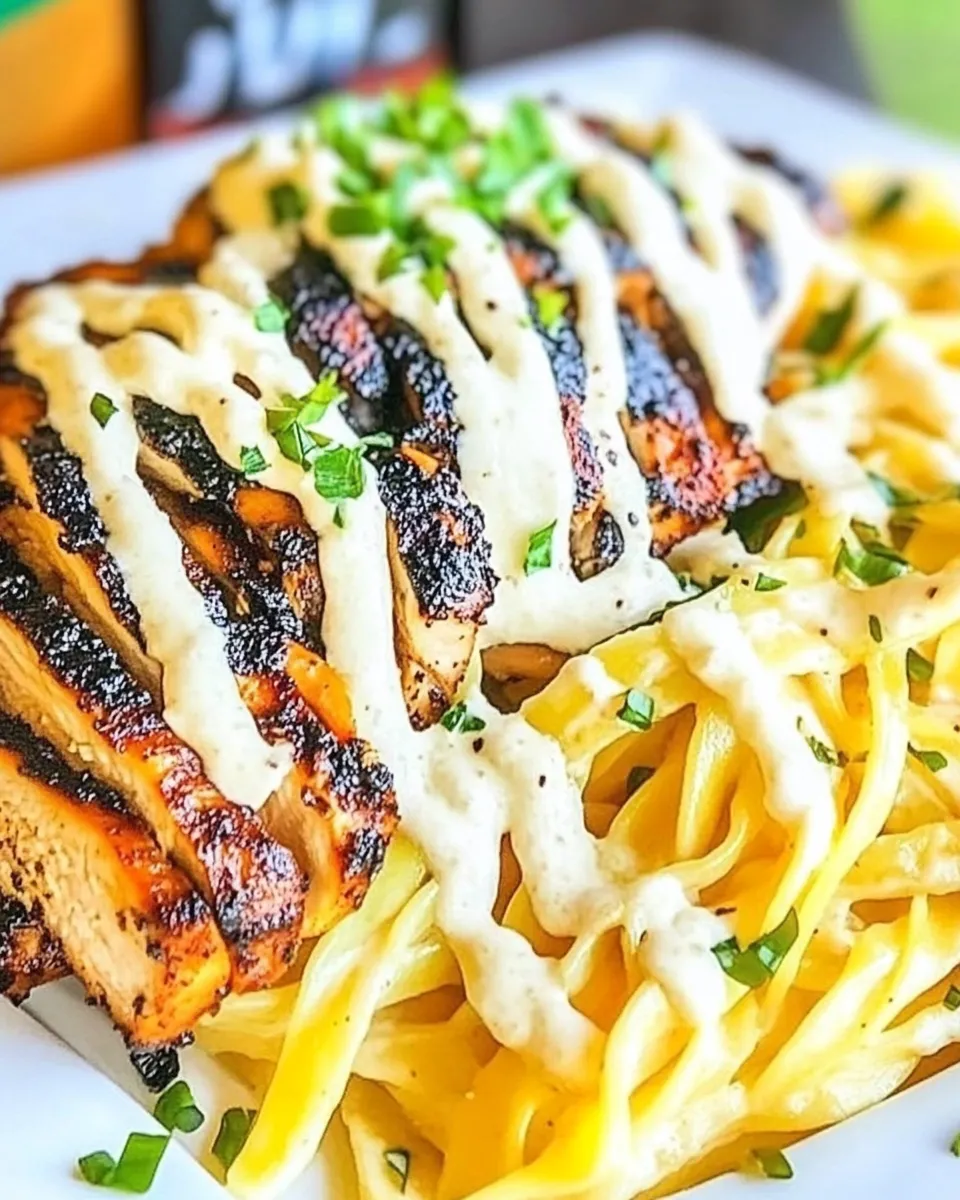 Easy Blackened Chicken Alfredo food shot