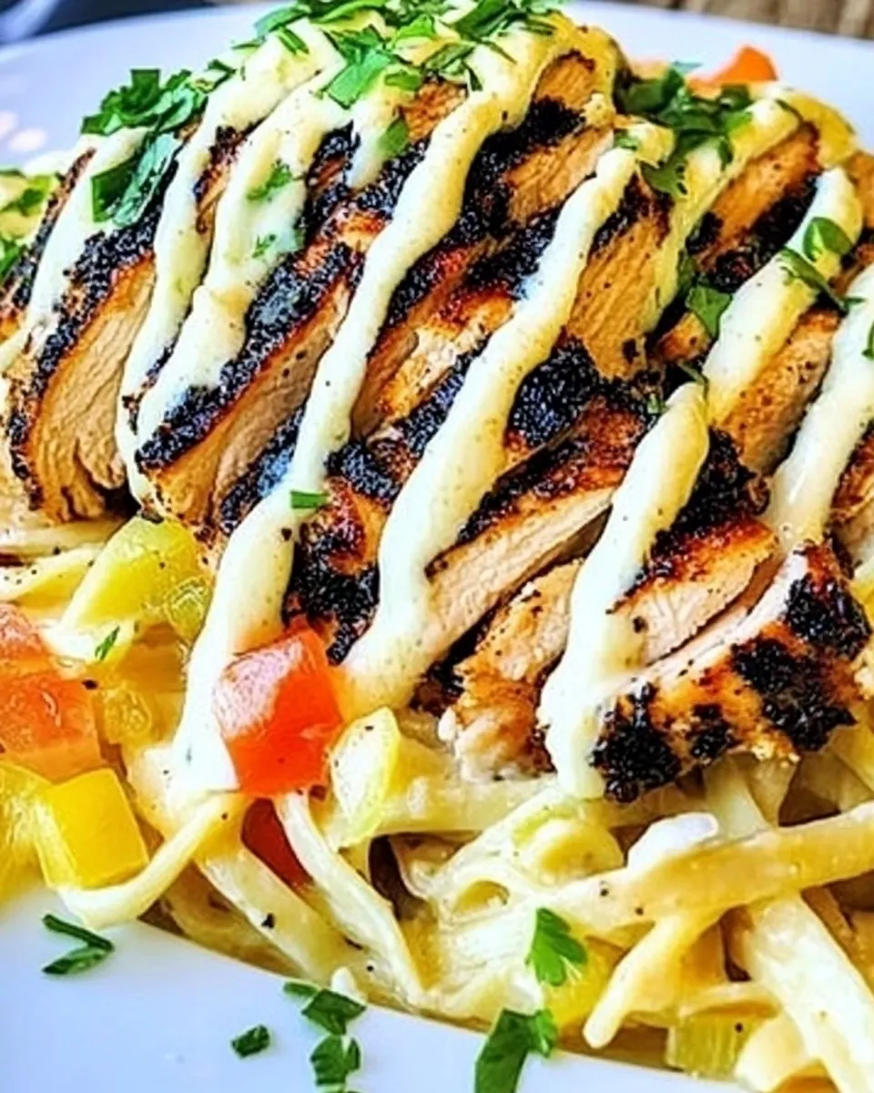 Delicious Blackened Chicken Alfredo plate image