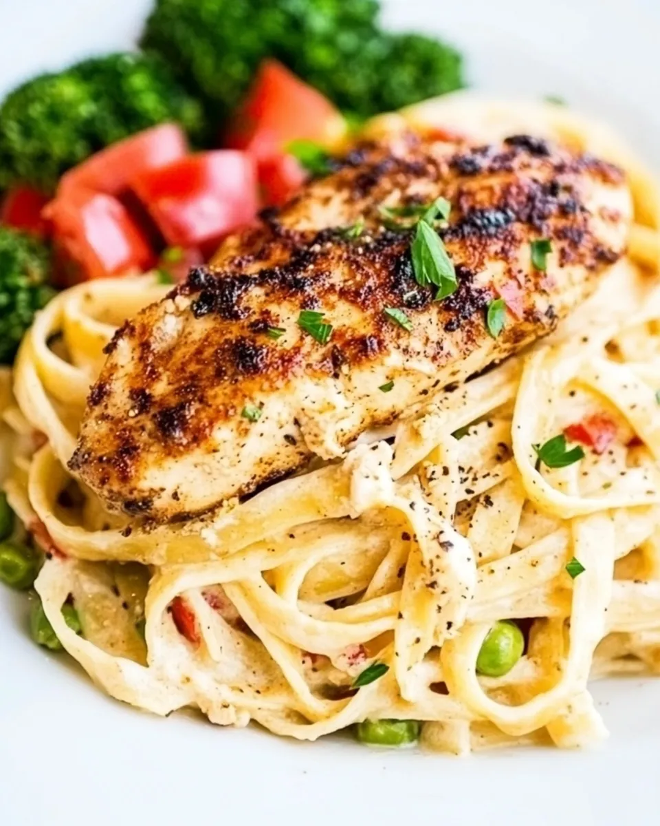 Delicious Blackened Chicken Fettuccine shot