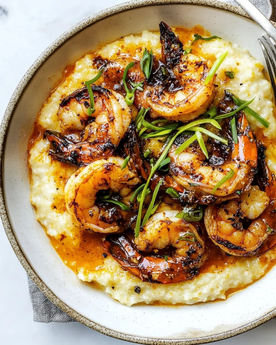 Tasty Blackened Shrimp and Grits dish photo