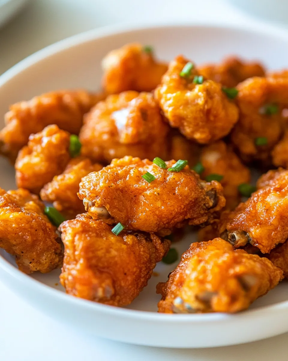 Easy Boneless Chicken Wings food shot