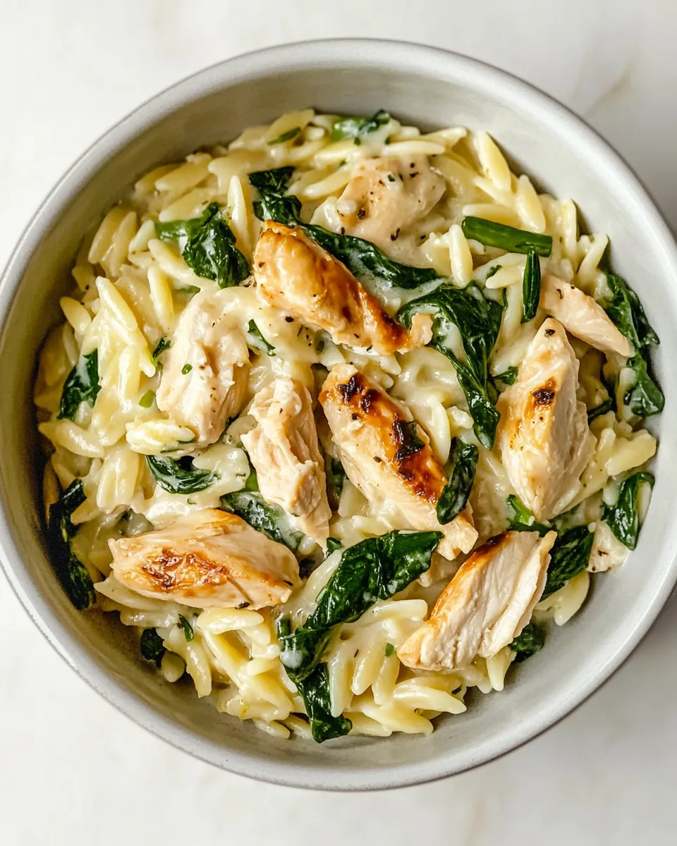 Delicious Boursin Orzo with Chicken recipe photo