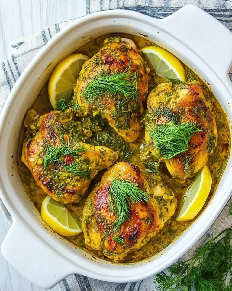 Homemade Braised Lemon Chicken with Dill and Turmeric photo