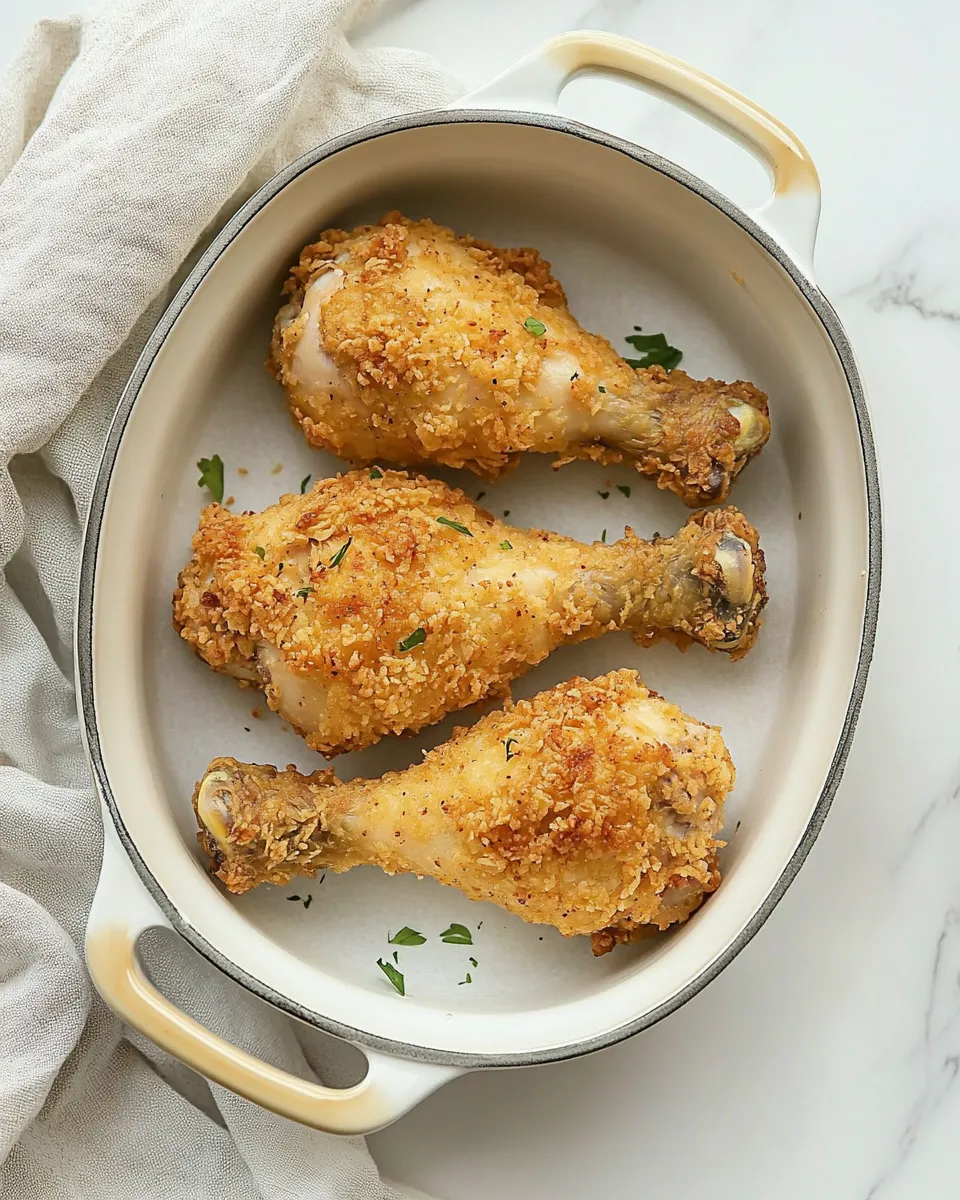 Delicious Breaded Chicken Drumsticks shot