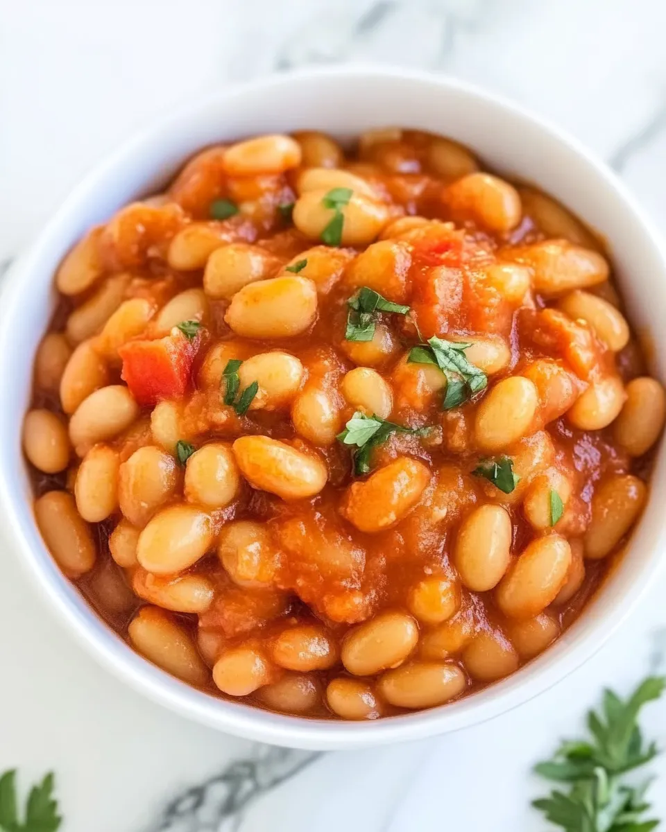 Easy British Baked Beans food shot