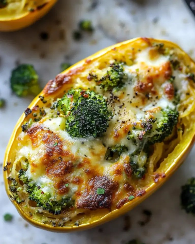 Fresh Broccoli Cheddar Stuffed Spaghetti Squash. photo