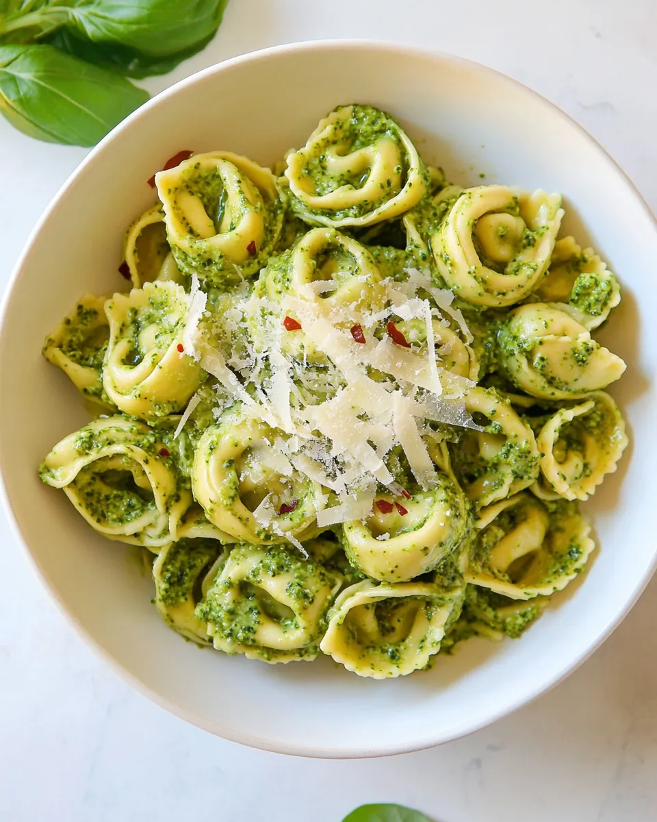Easy Broccoli Pesto Tortellini Salad. image