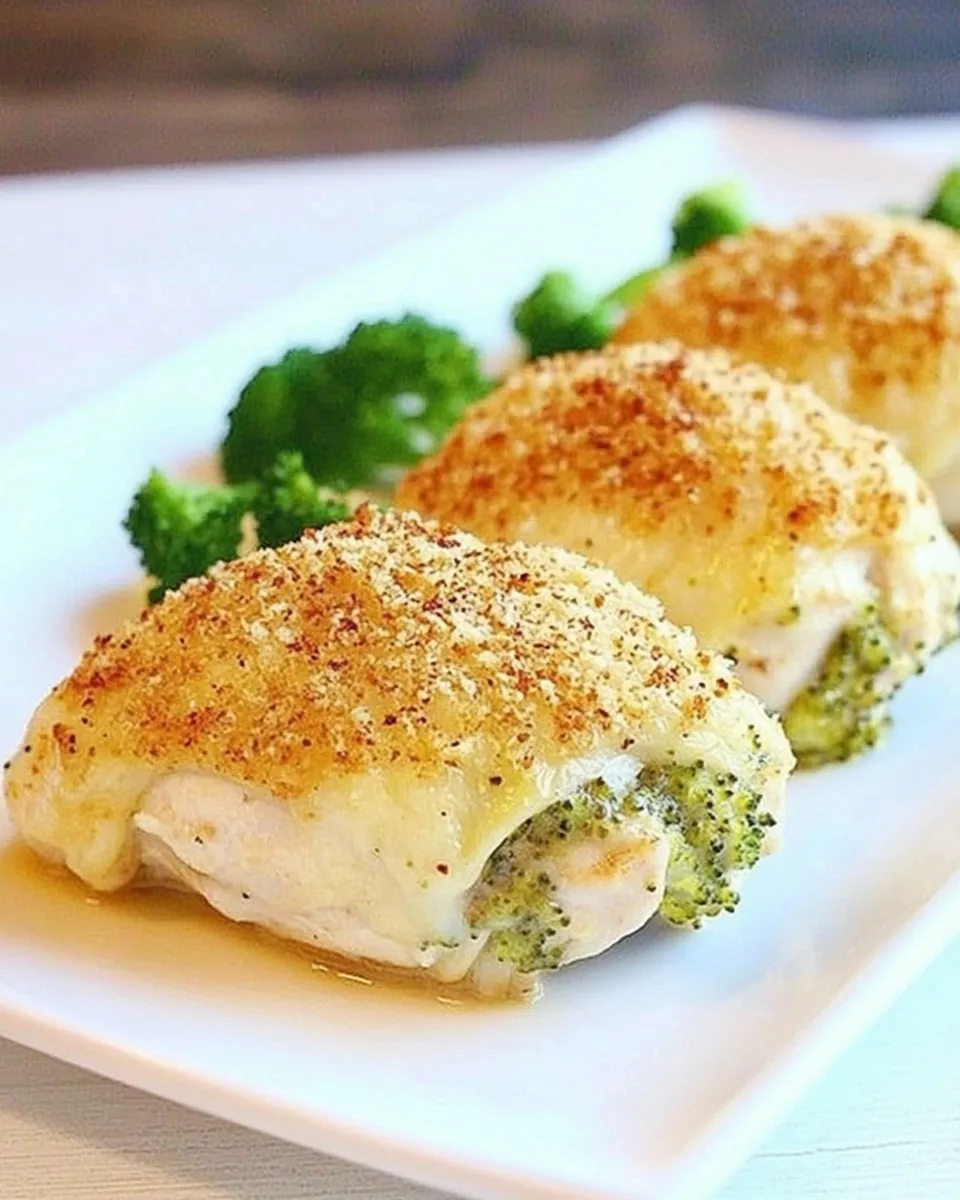 Homemade Broccoli and Cheese Stuffed Chicken photo