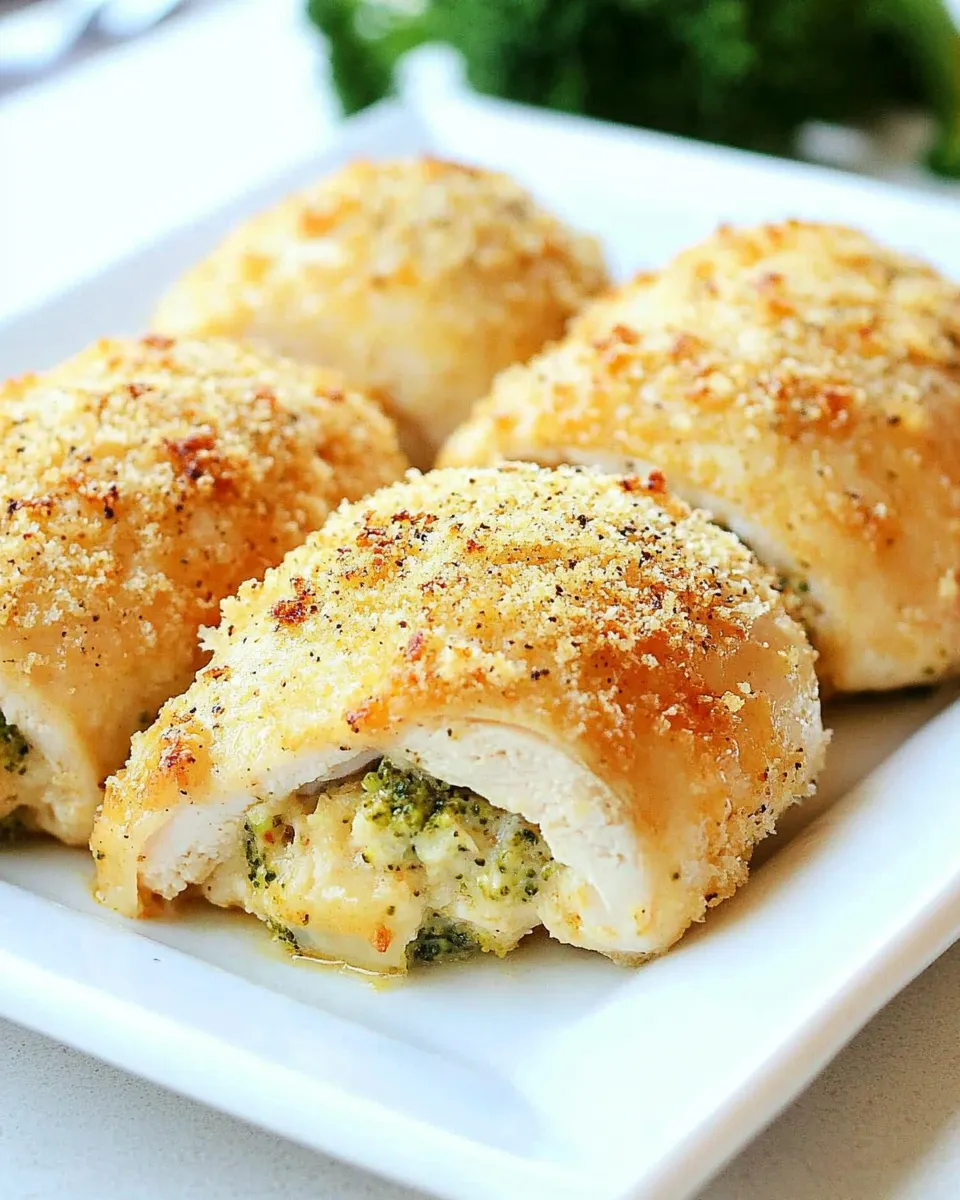 Delicious Broccoli and Cheese Stuffed Chicken shot