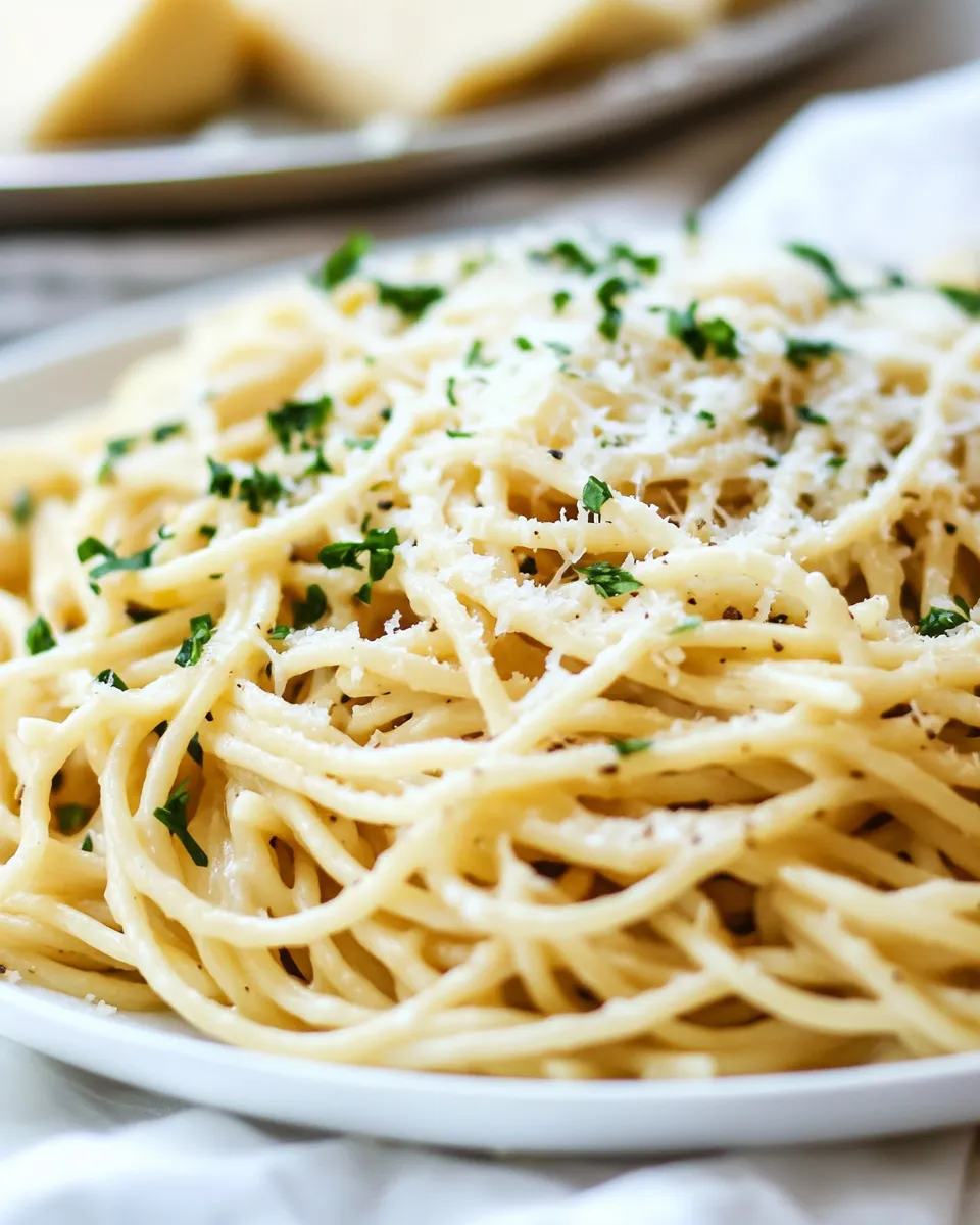 Delicious Browned Butter and Mizithra Cheese Spaghetti shot