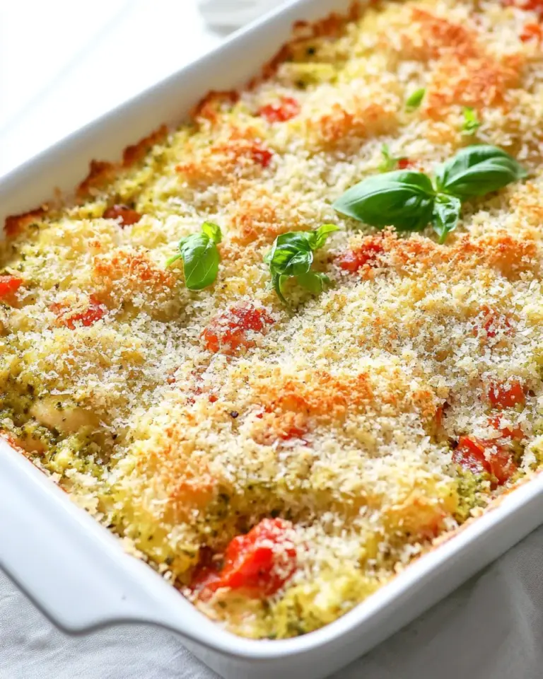 Homemade Bruschetta Pesto Chicken Casserole photo