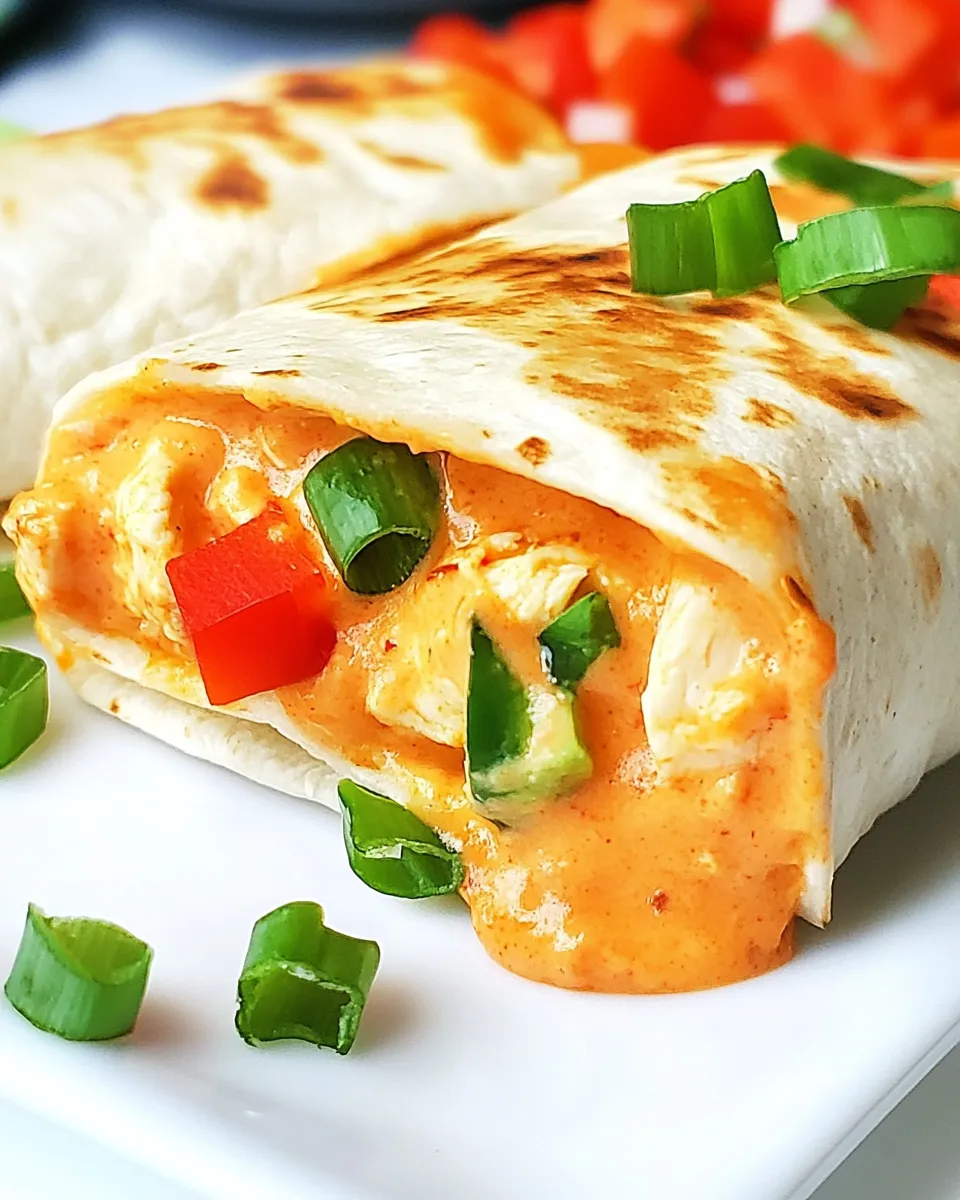 Tasty Buffalo Chicken Burritos shot