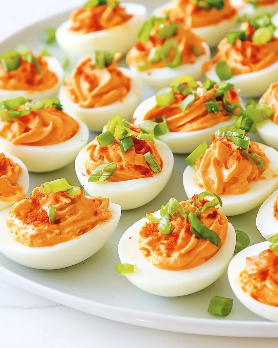 Easy Buffalo Chicken Deviled Eggs recipe photo