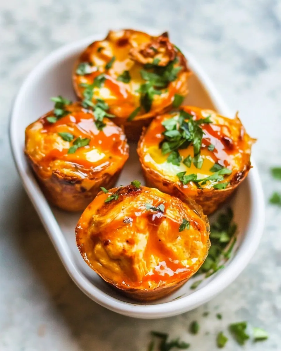 Easy Buffalo Chicken Egg Muffin Recipe shot