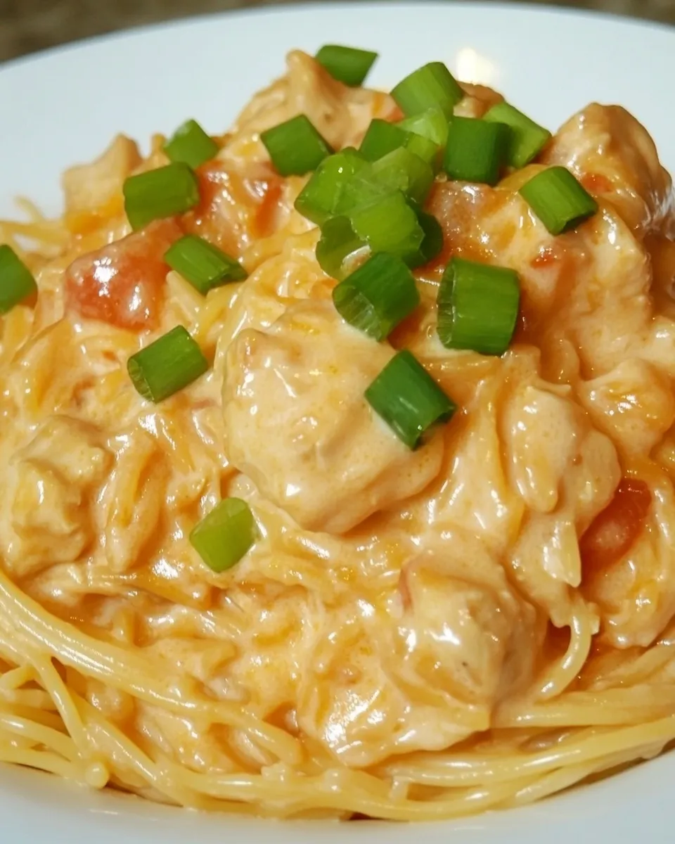Homemade Buffalo Chicken Spaghetti dish photo