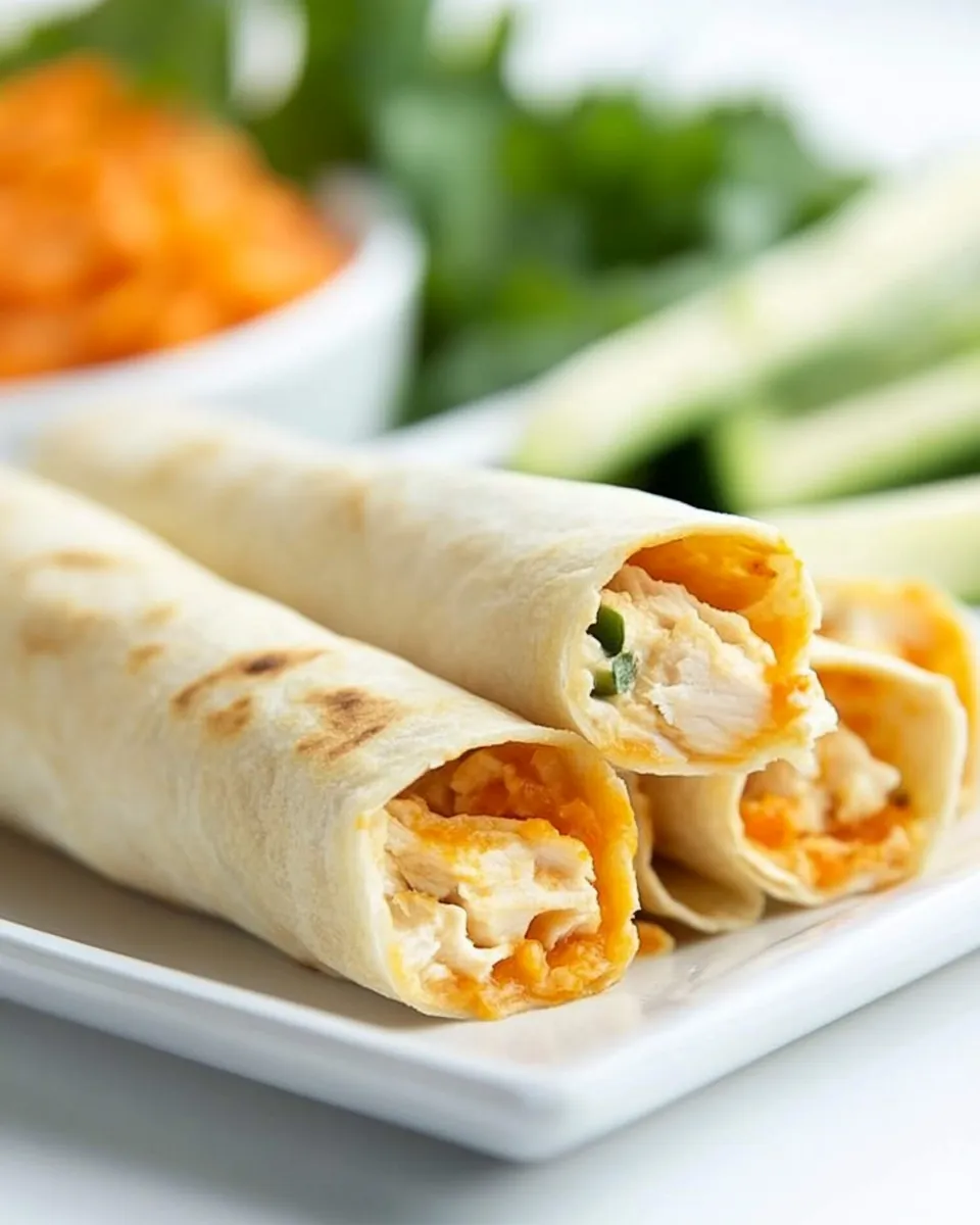 Delicious Buffalo Chicken Taquitos shot