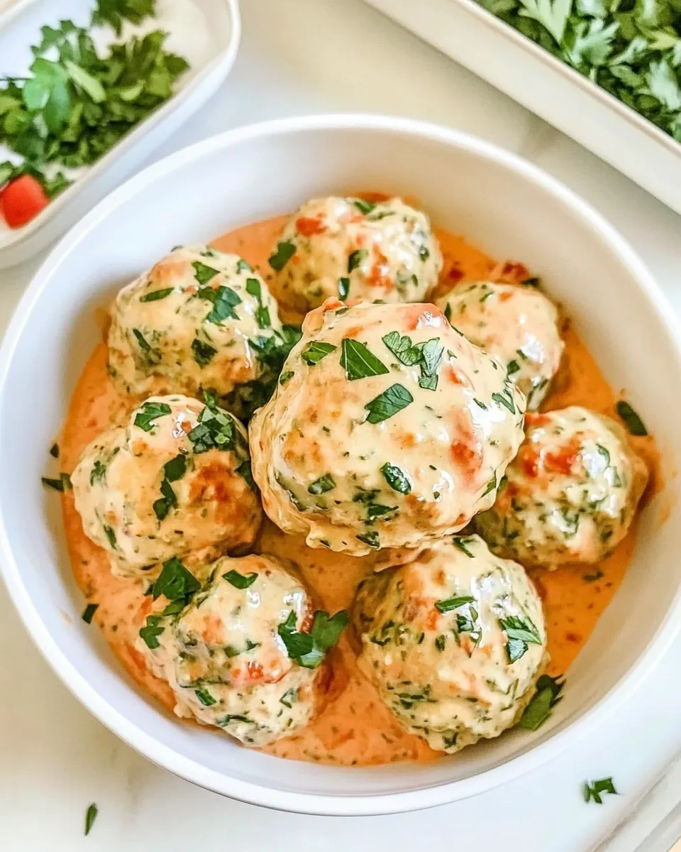 Easy Buffalo Ranch Chicken Meatballs food shot