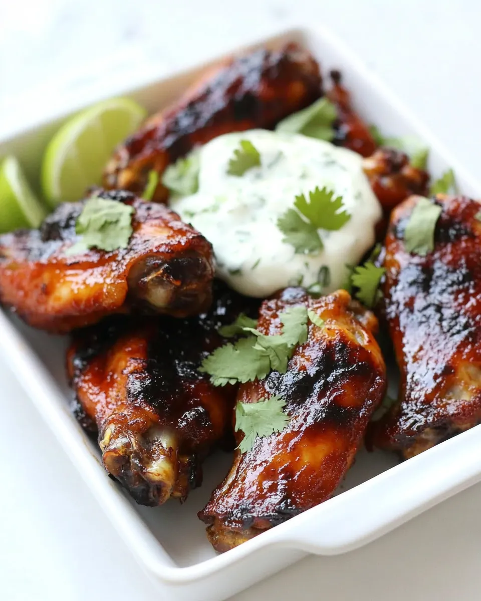 Delicious Buttermilk Southwestern Chicken Wings plate image