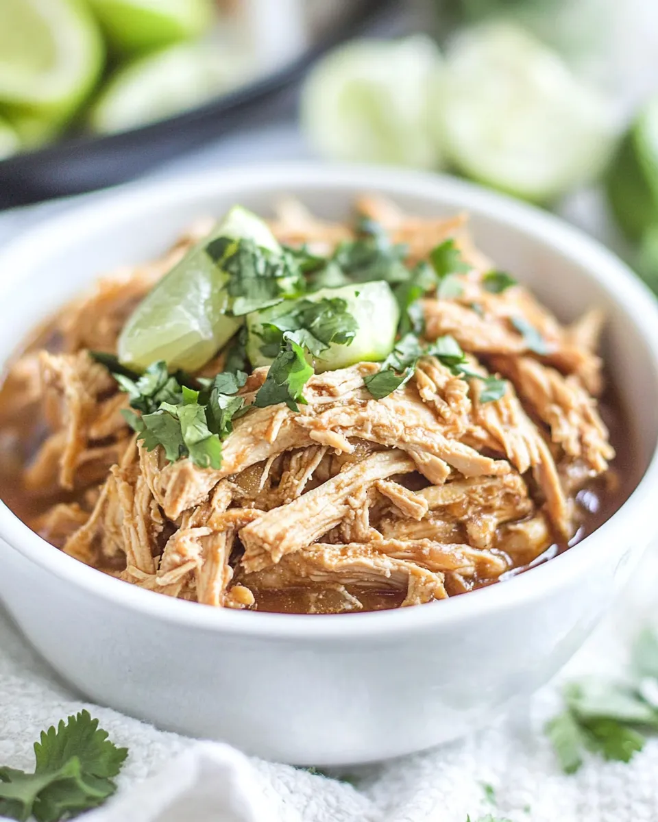 Quick Cafe Rio Shredded Chicken Copycat image